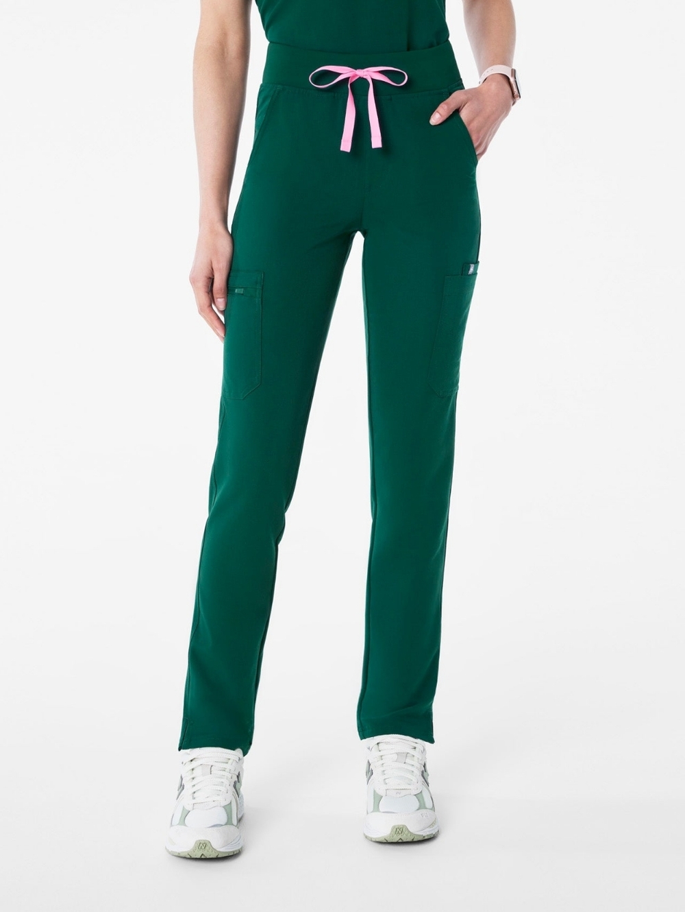 FIGS Forest Green Zamora Straight Leg Scrub Pants Womens MEDIUM